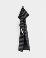 Terry Towel in Black Stripes