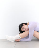 Eyelet Knit Socks in White