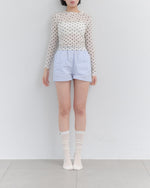 Loose Fit Knee Socks in White