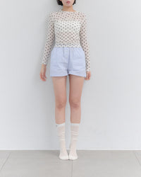 Loose Fit Knee Socks in White