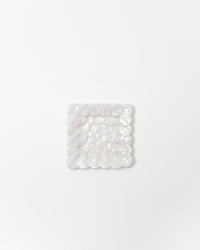 Mosaic Square Plate in White