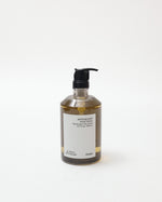 Hand wash bottle with pump on a white background