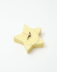 Star Wall Clock in Yellow