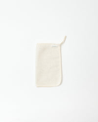 White face towel on a white background