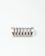 Metal toast rack on a white background
