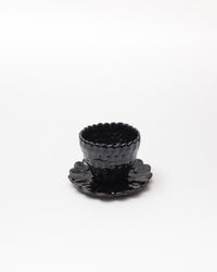 Mosaic Tea Cup in Warm Black