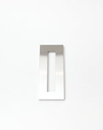 Rectangular metallic frame on a white background