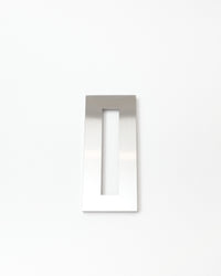 Rectangular metallic frame on a white background