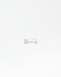 Small silver bookmark on a white background