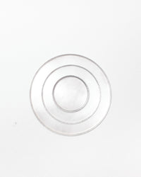 Three aluminum circular plates, nested from small to large on a white background.