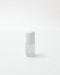 White cylindrical container on a white background