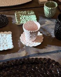Mosaic Round Plate in Pink