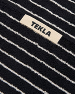 Terry Towel in Black Stripes
