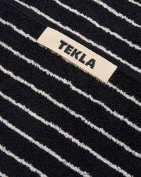 Terry Towel in Black Stripes