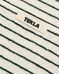 Terry Towel in Racing Green Stripes