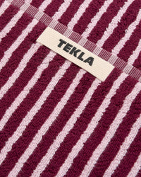 Terry Towel in Red and Rose Stripes